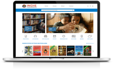 laptop with indiecommerce 2.0 site